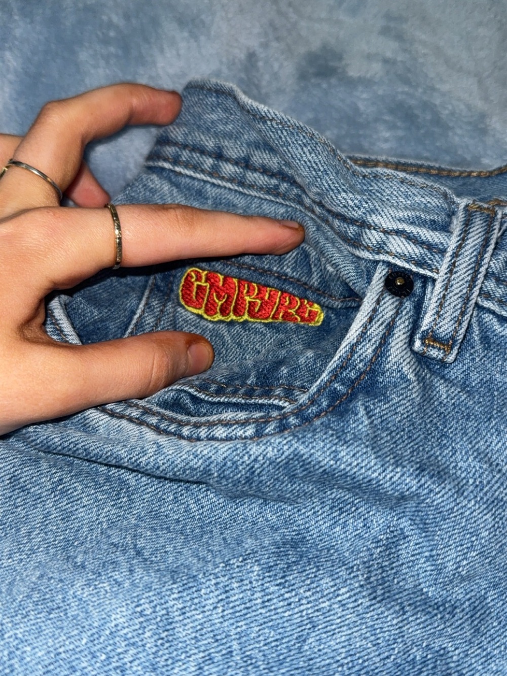 Empyre Men's Light Blue Denim Jean Shorts - Picture 3 of 7